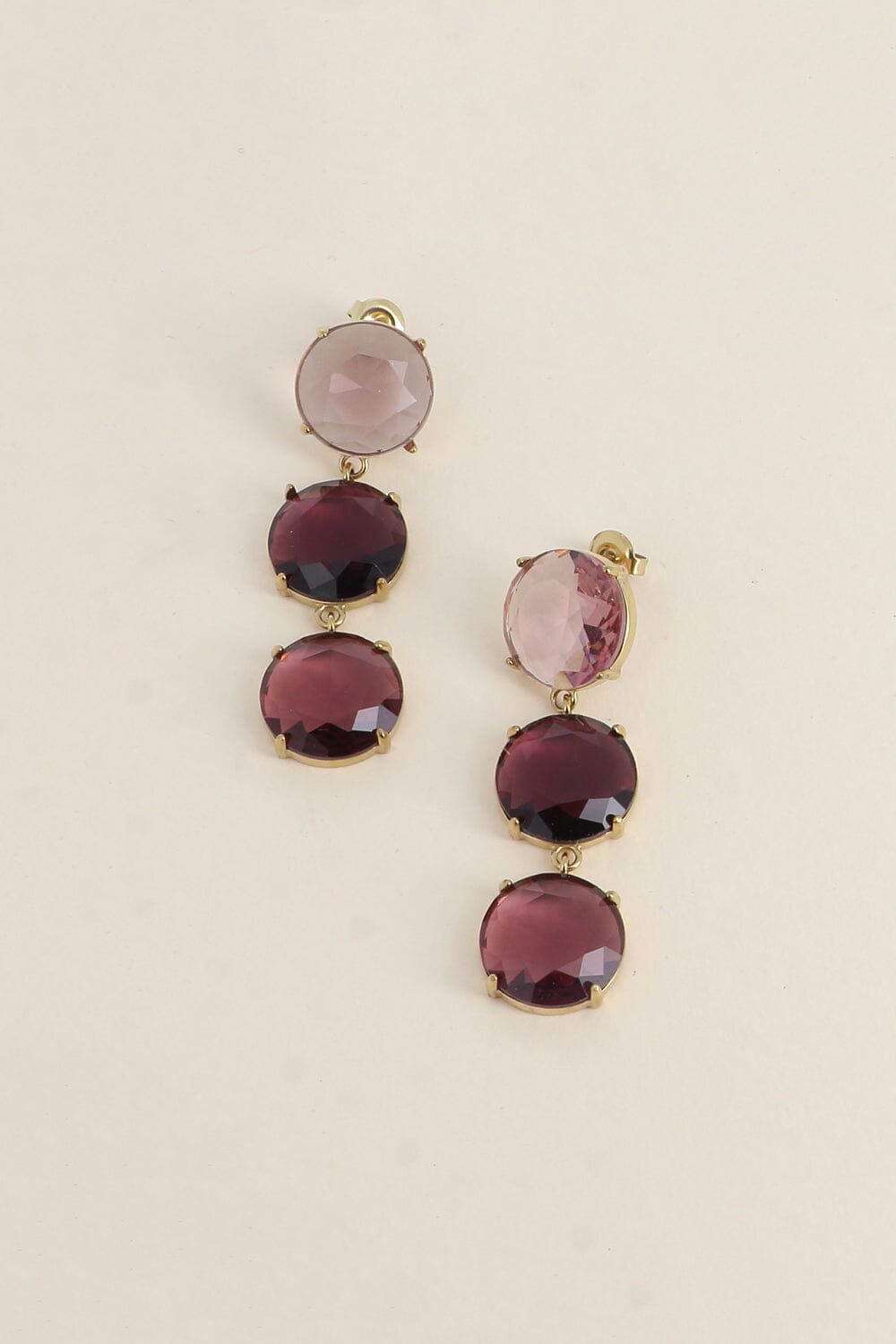 Boucles Bohm Paris - Aléana Boucles d'oreilles pendantes Bohm Paris Améthyste 