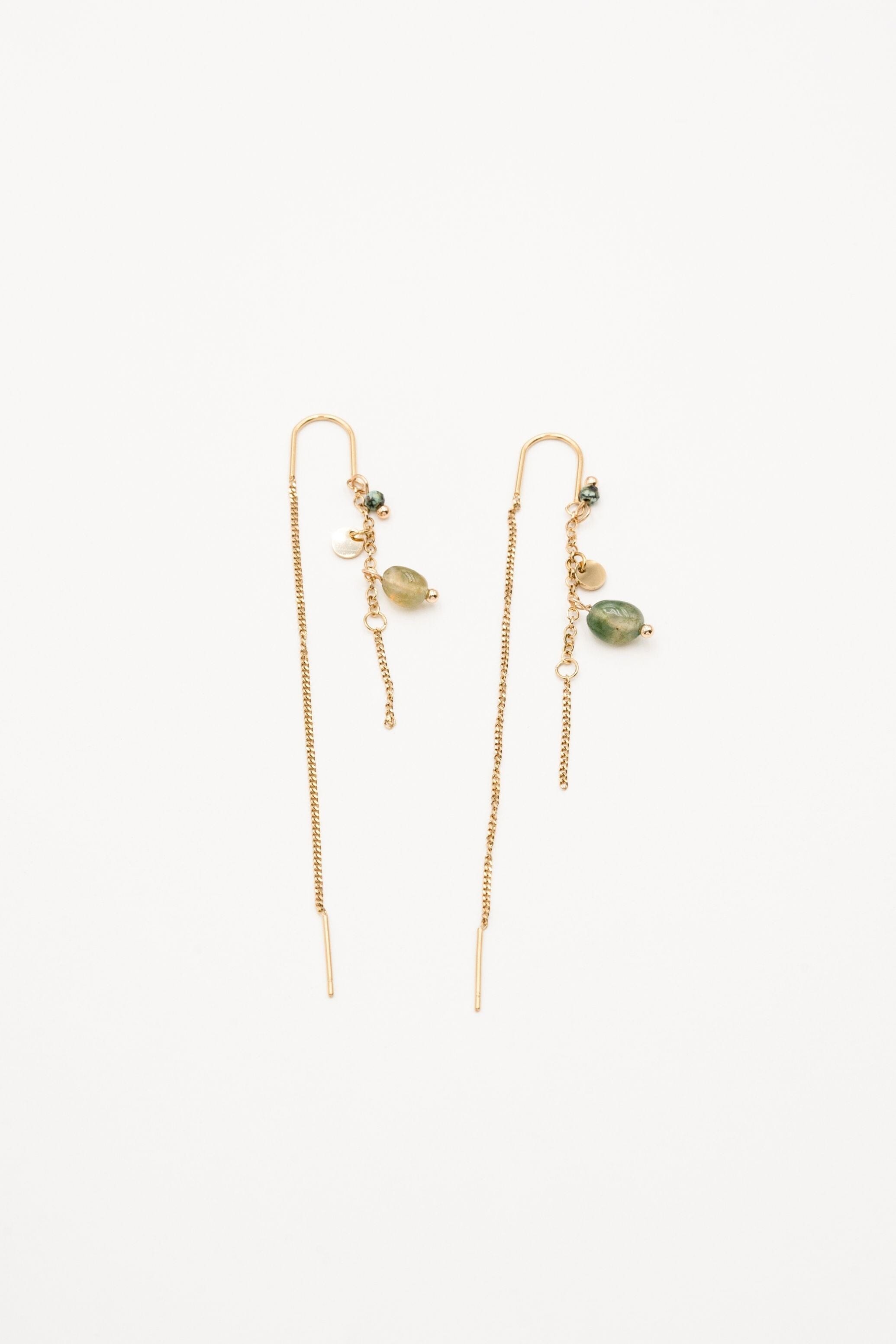 Boucles Bohm Paris - Alice Boucles D'oreilles Bohm Paris Jaspe vert 