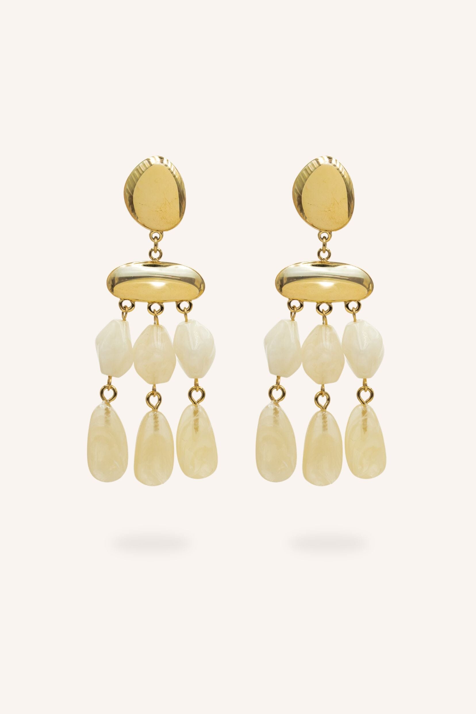 Boucles Bohm Paris - Alya Boucles D'oreilles pendantes Bohm Paris Beige 