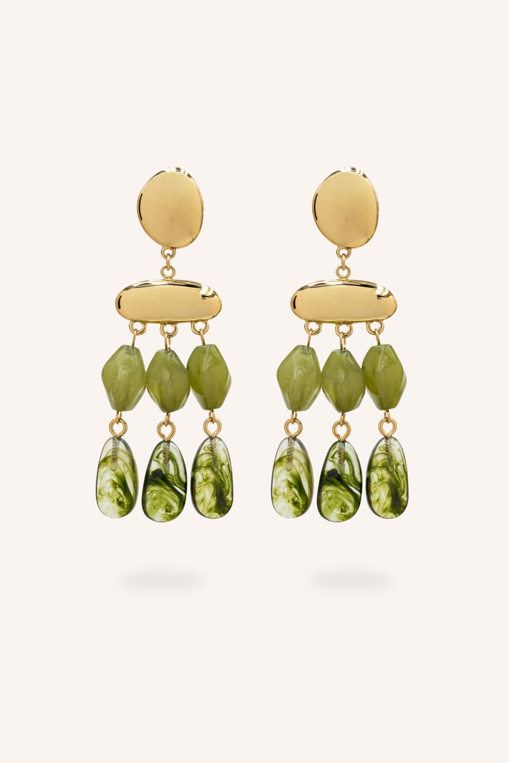 Boucles Bohm Paris - Alya Boucles D'oreilles pendantes Bohm Paris Kaki 