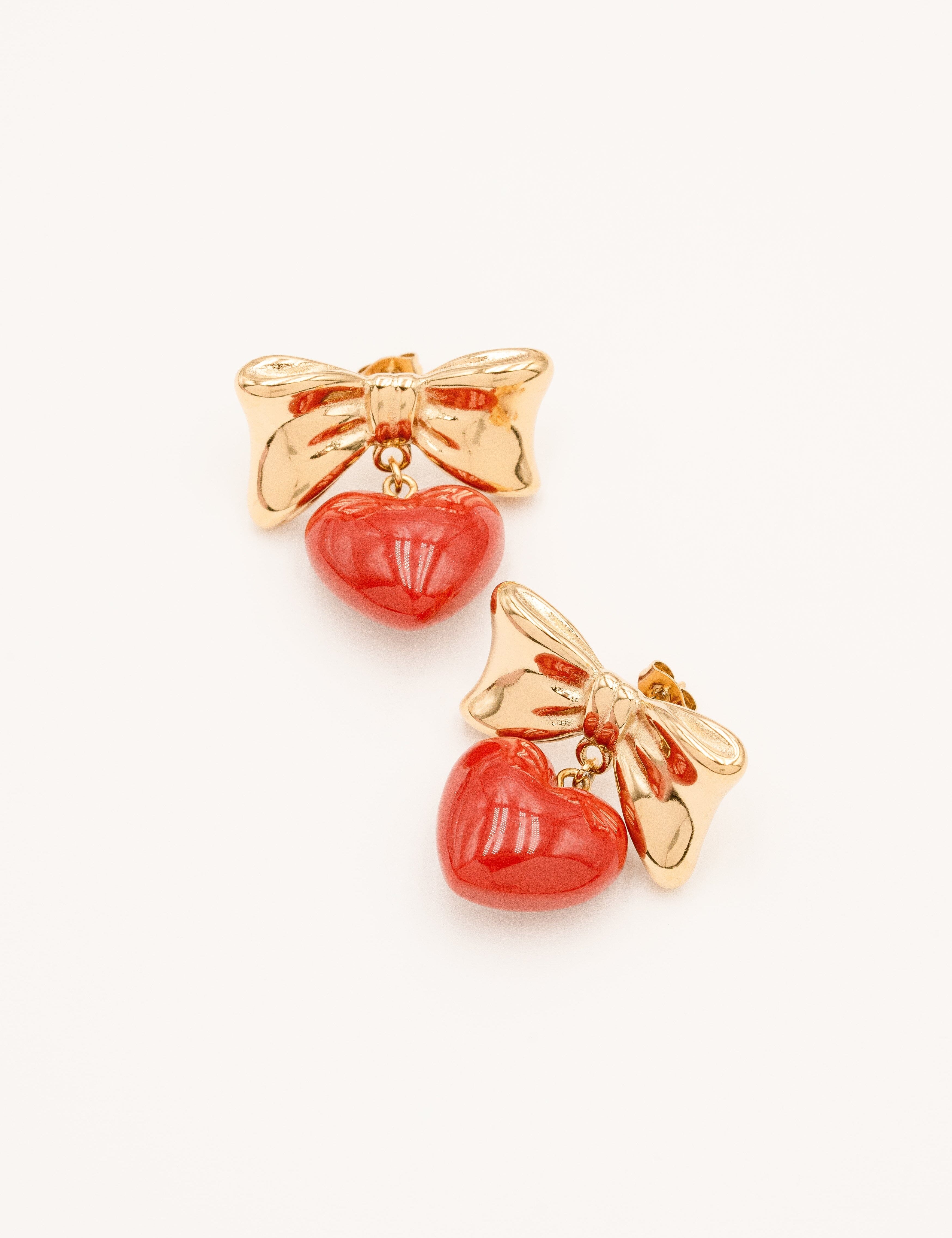 Boucles Bohm Paris - Ariadna Boucles D'oreilles Bohm Paris Rouge émail 