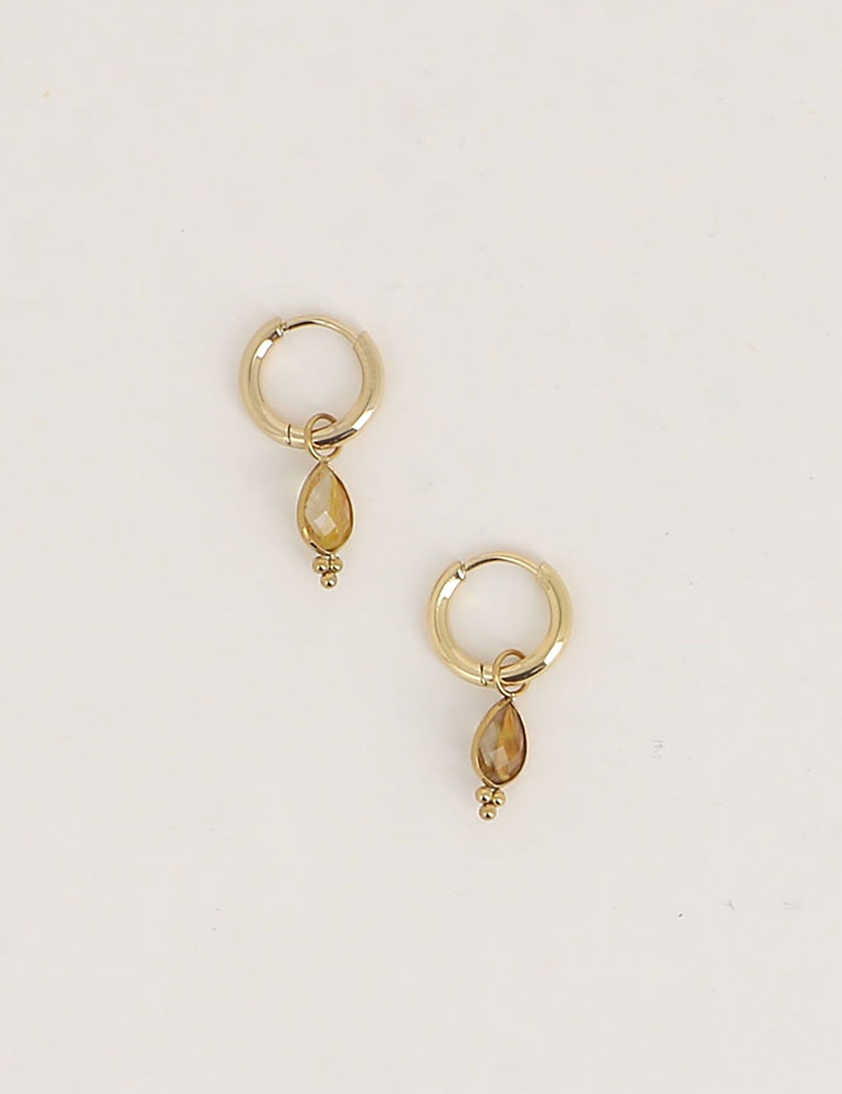 Boucles Bohm Paris - Aveny Boucles d'oreilles type Créoles Bohm Paris Agate fumée 
