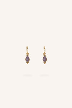 Boucles Bohm Paris - Aveny Boucles d'oreilles type Créoles Bohm Paris Amethyste 