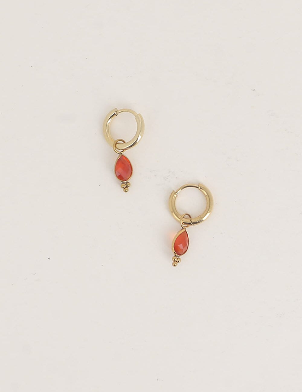 Boucles Bohm Paris - Aveny Boucles d'oreilles type Créoles Bohm Paris Cornaline 