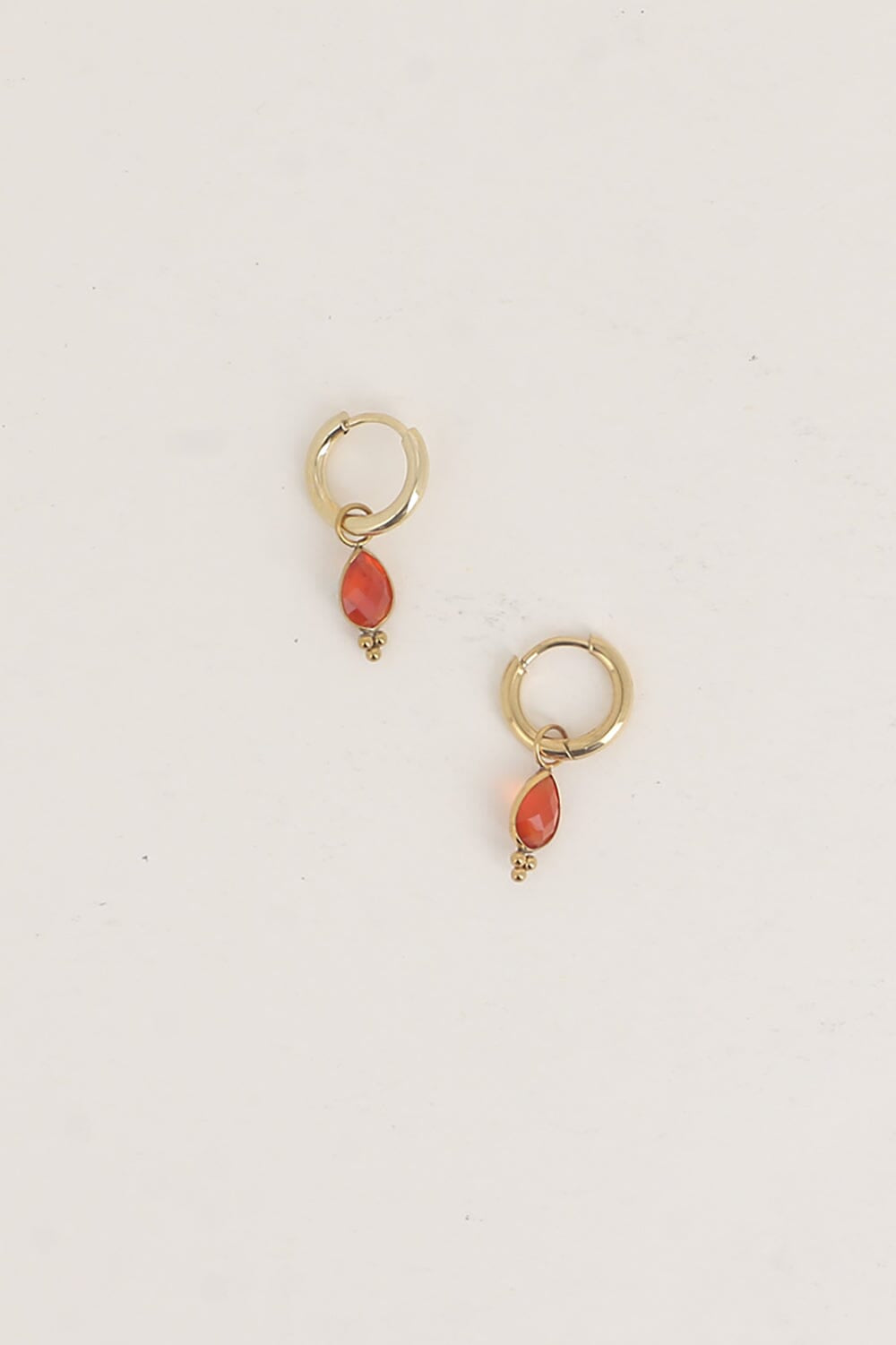 Boucles Bohm Paris - Aveny Boucles d'oreilles type Créoles Bohm Paris Cornaline 