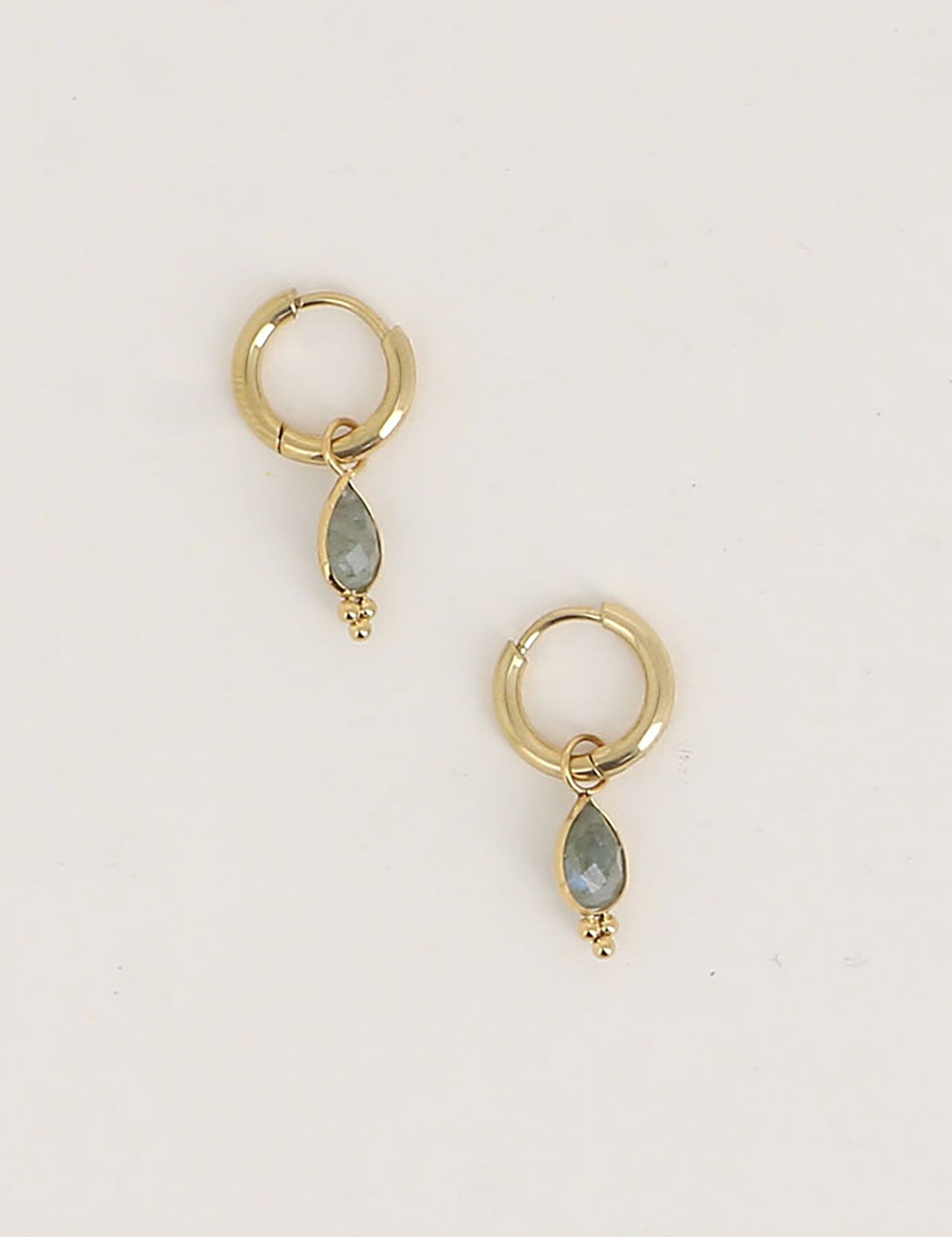 Boucles Bohm Paris - Aveny Boucles d'oreilles type Créoles Bohm Paris Labradorite 