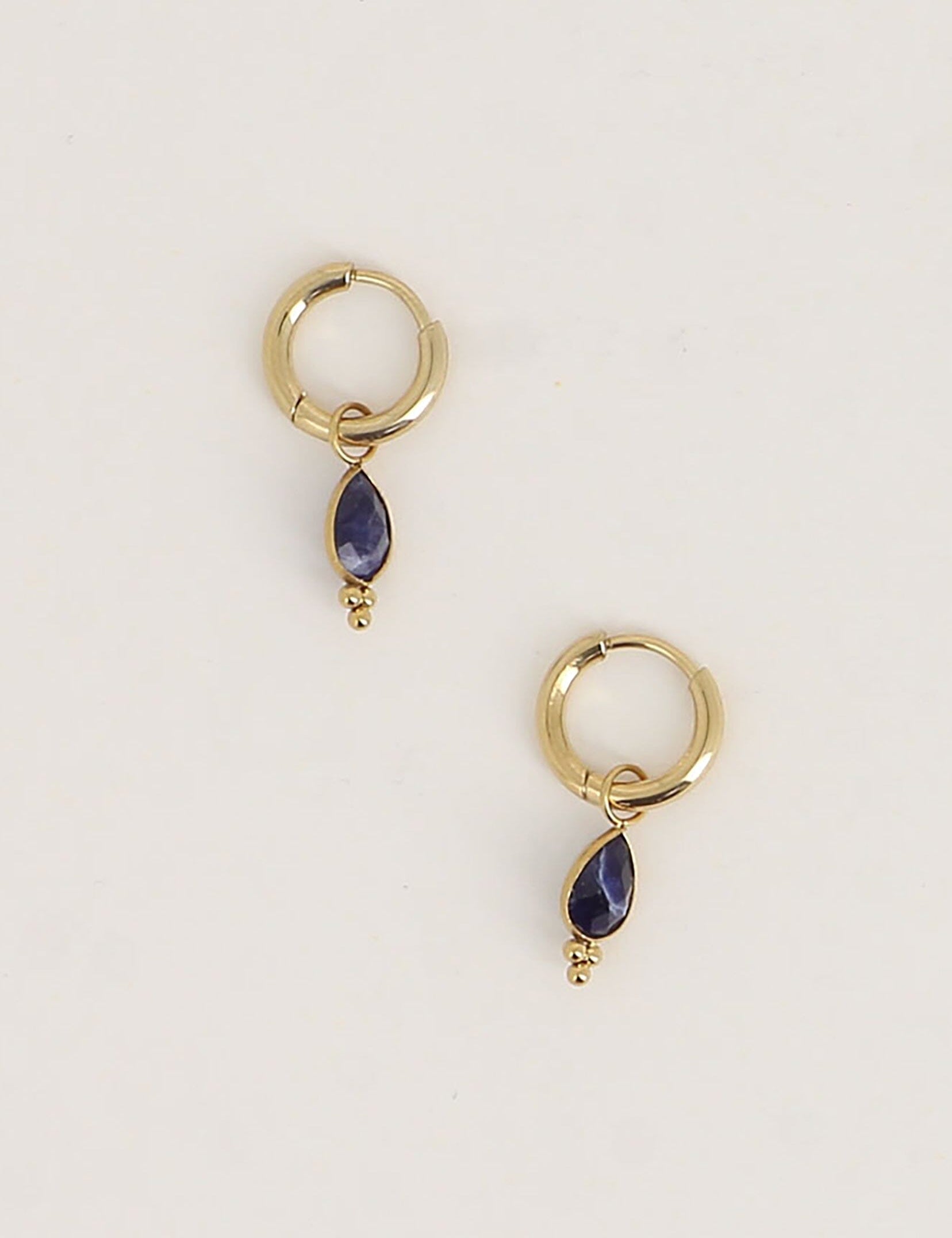 Boucles Bohm Paris - Aveny Boucles d'oreilles type Créoles Bohm Paris Sodalite 