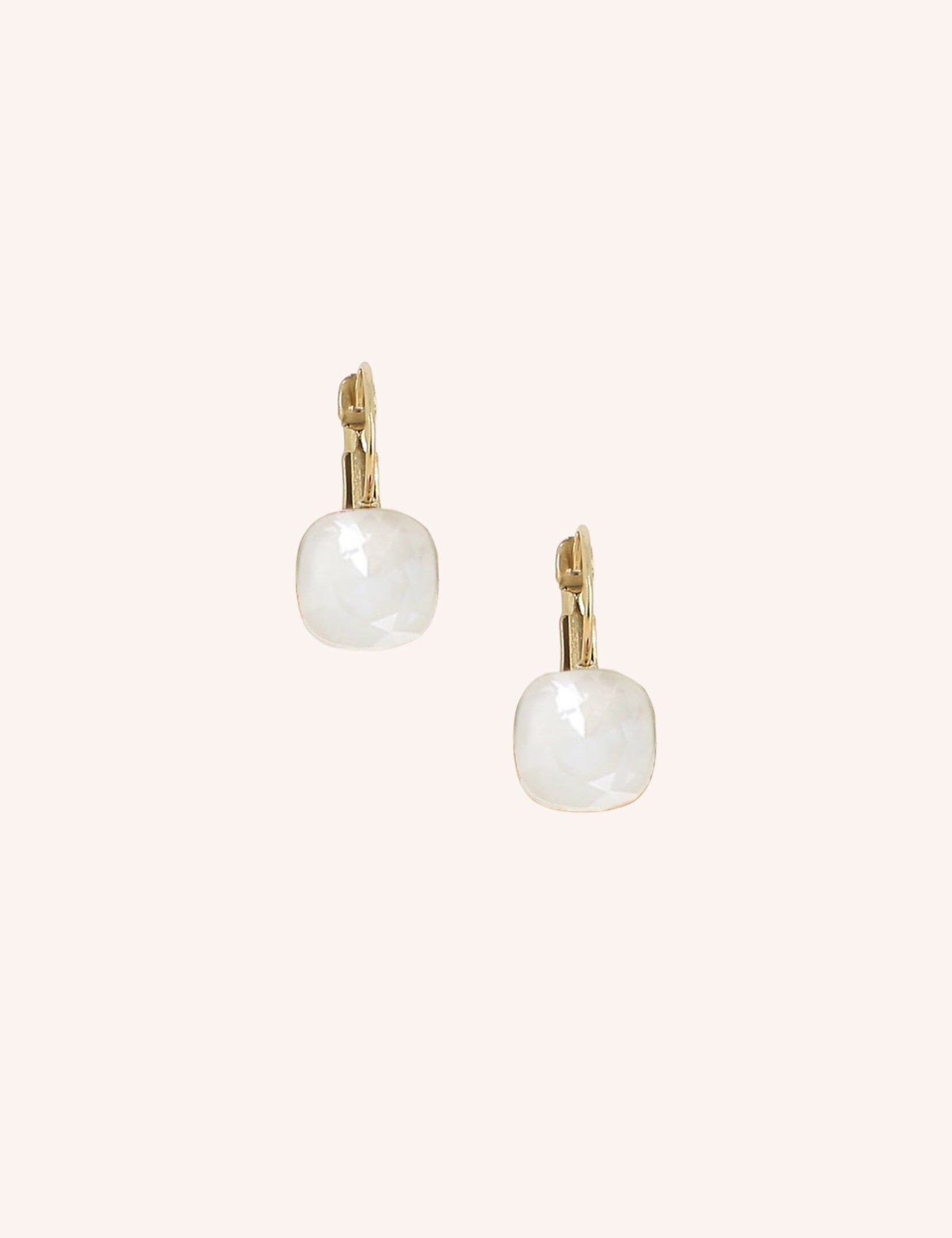 Boucles Bohm Paris - Béa Boucles d'oreilles type créoles Bohm Paris Blanc linen 