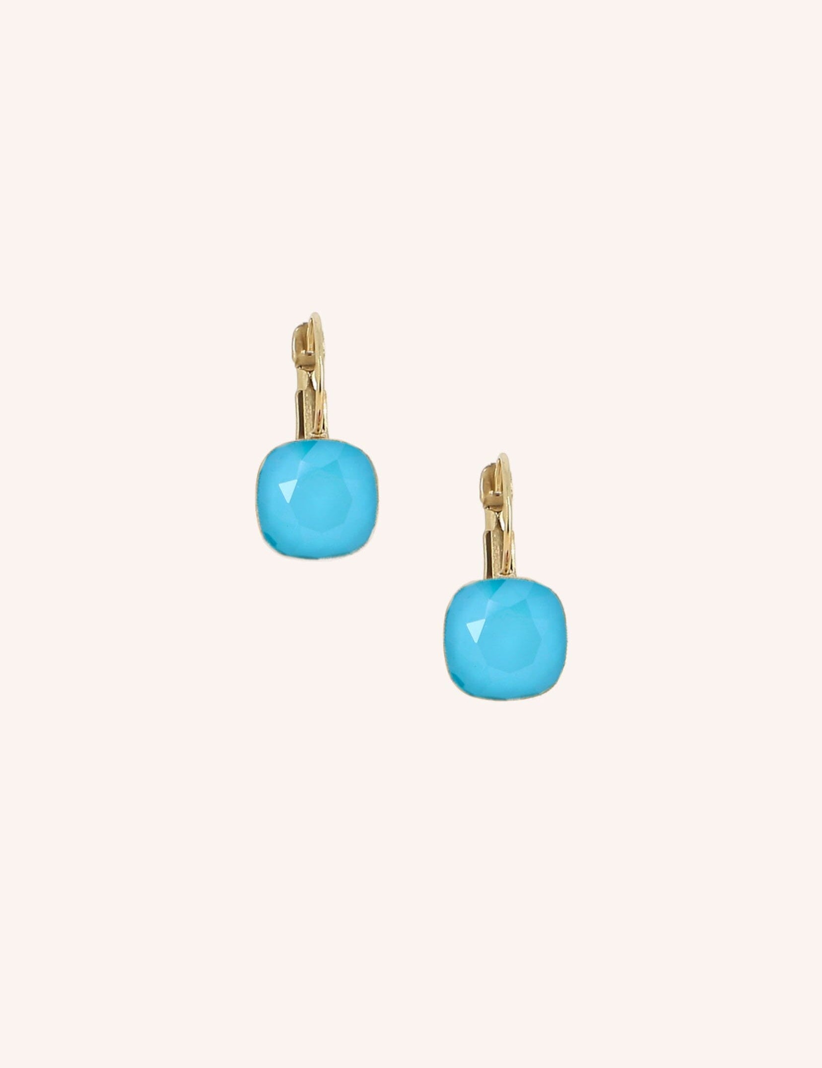 Boucles Bohm Paris - Béa Boucles d'oreilles type créoles Bohm Paris Bleu azur 