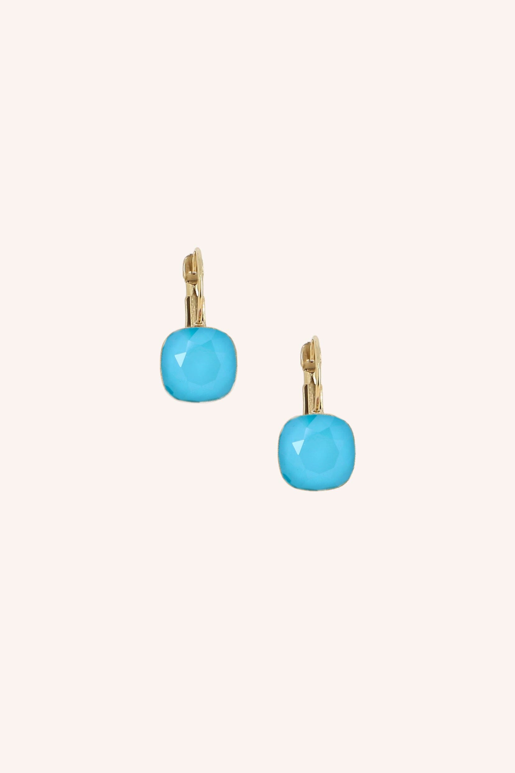 Boucles Bohm Paris - Béa Boucles d'oreilles type créoles Bohm Paris Bleu azur 