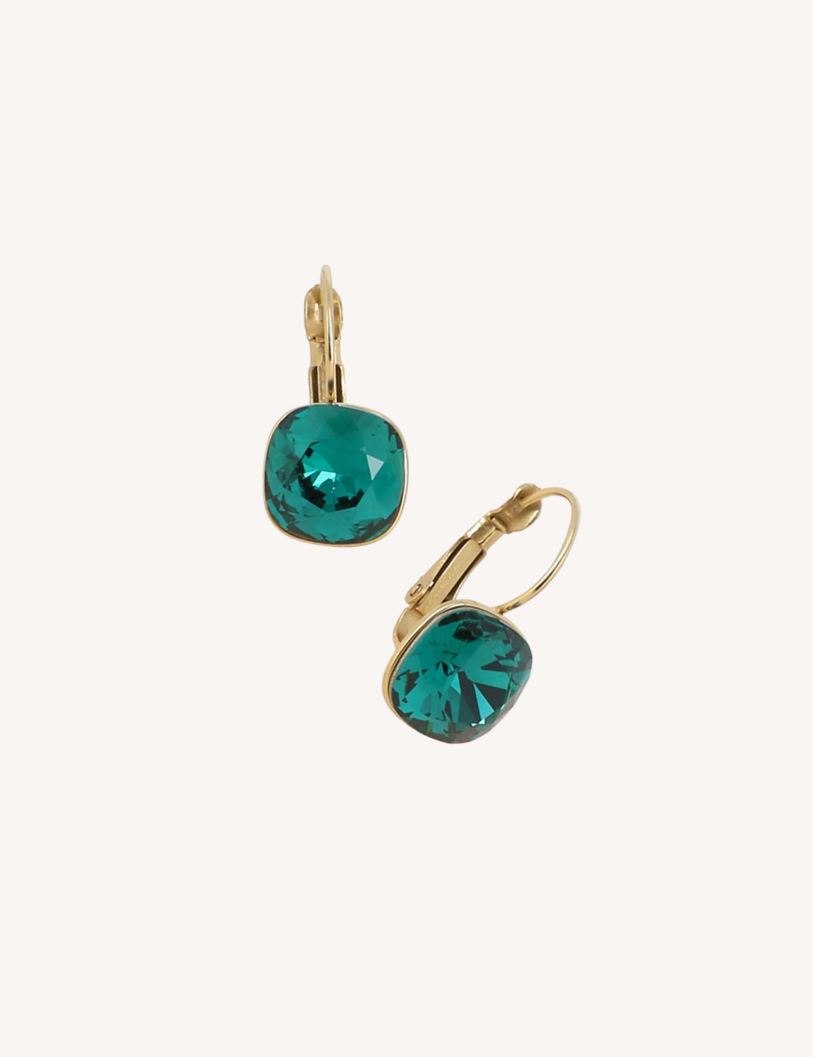 Boucles Bohm Paris - Béa Boucles d'oreilles type créoles Bohm Paris Emerald 