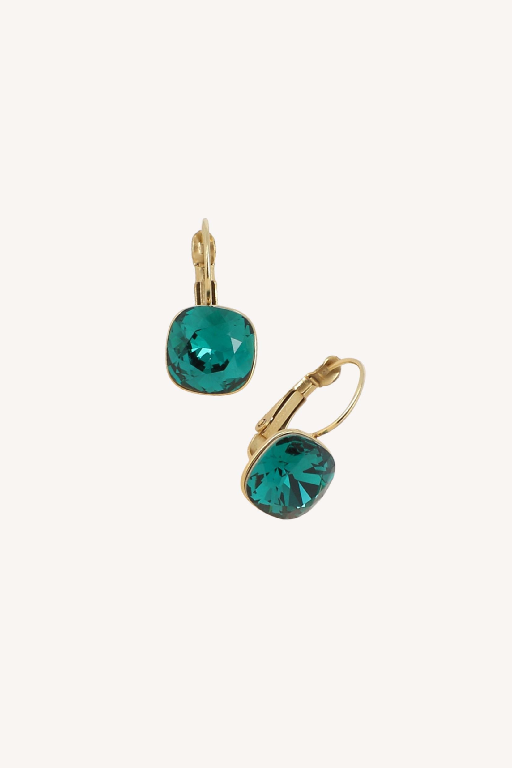 Boucles Bohm Paris - Béa Boucles d'oreilles type créoles Bohm Paris Emerald 