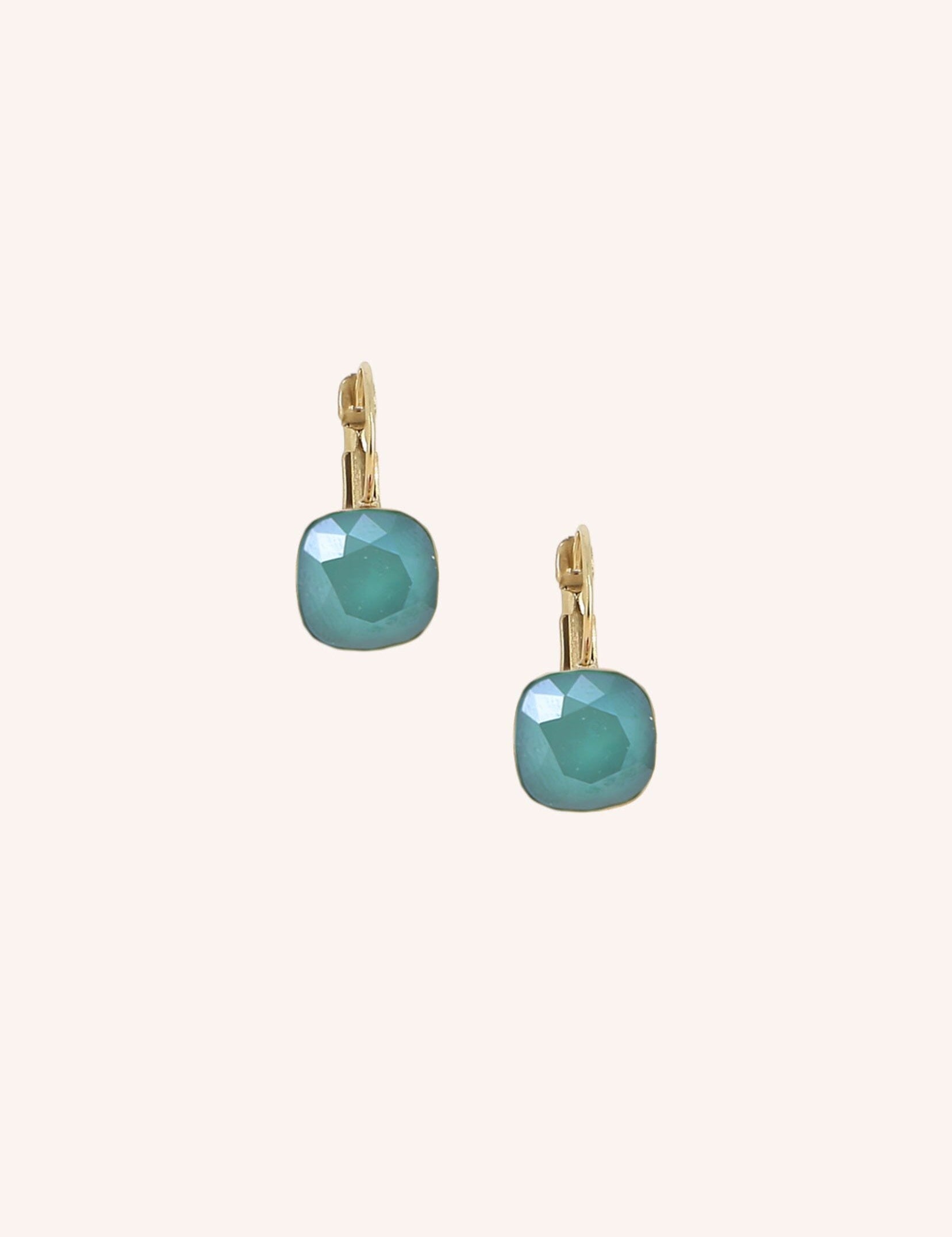 Boucles Bohm Paris - Béa Boucles d'oreilles type créoles Bohm Paris Vert foncé 