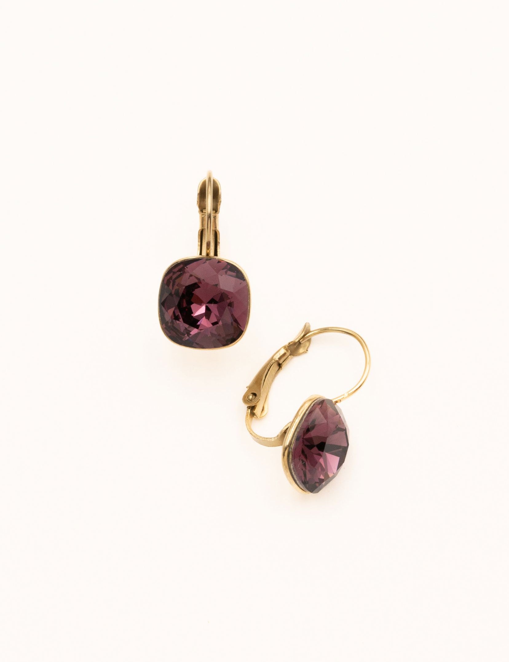 Boucles Bohm Paris - Béa Boucles d'oreilles type créoles Bohm Paris Violet amethyste 