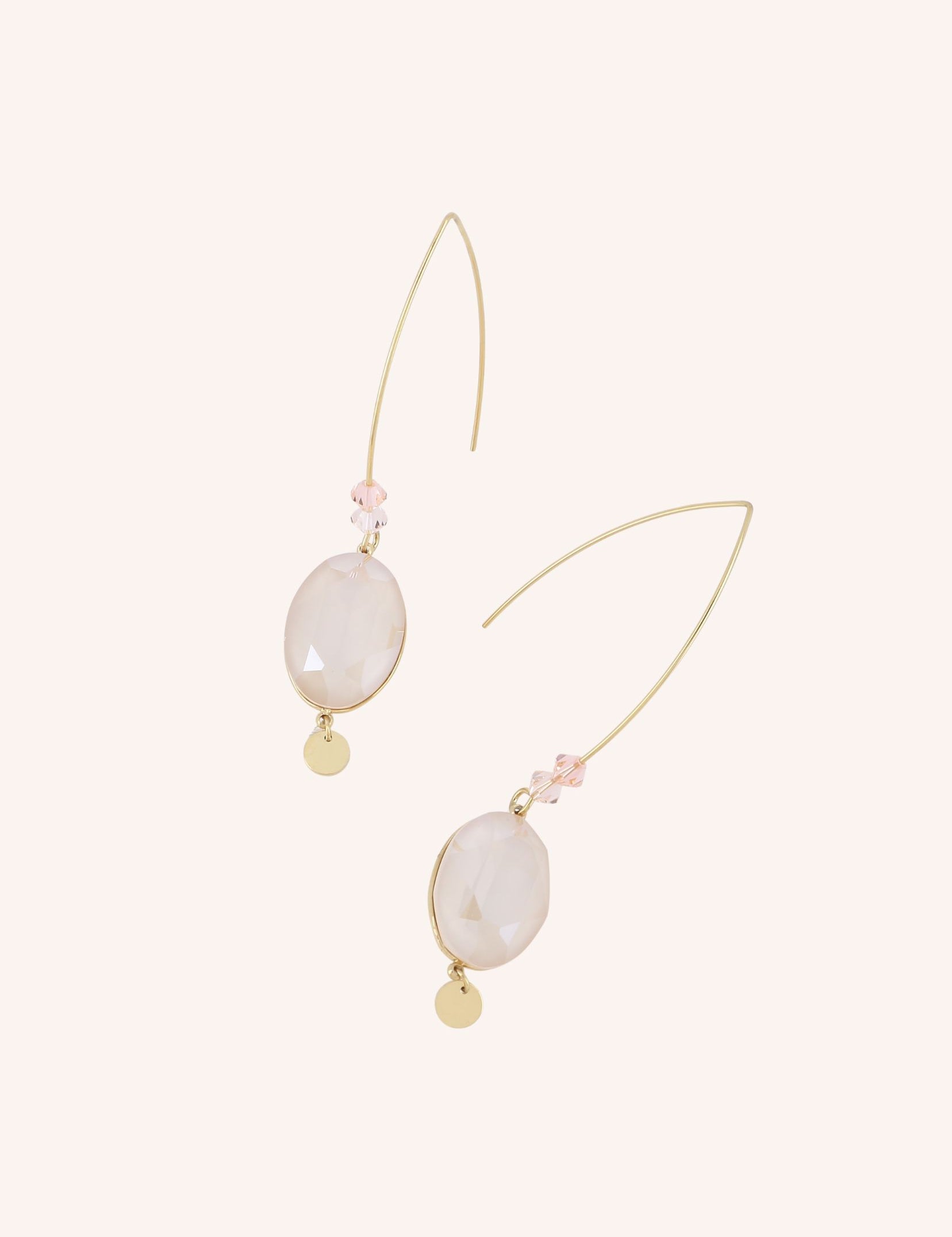 Boucles Bohm Paris - Bria Boucles d'oreilles Pendantes Bohm Paris Beige rosé 
