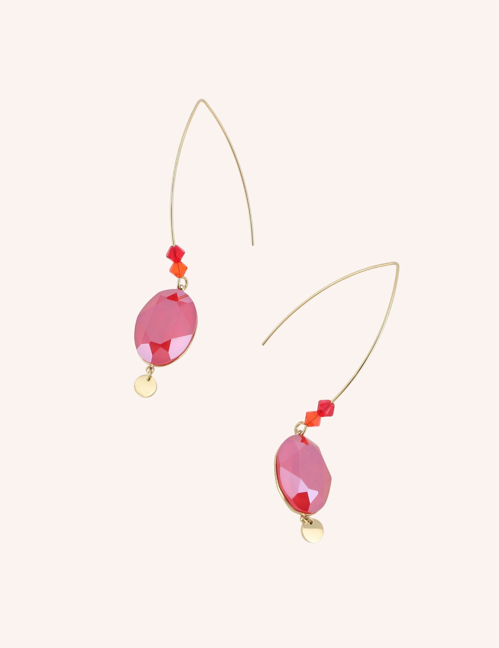 Boucles Bohm Paris - Bria Boucles d'oreilles Pendantes Bohm Paris Rouge 