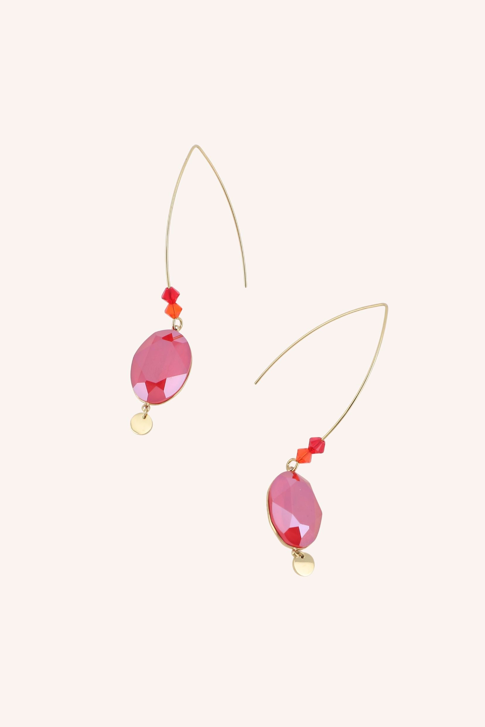 Boucles Bohm Paris - Bria Boucles d'oreilles Pendantes Bohm Paris Rouge 