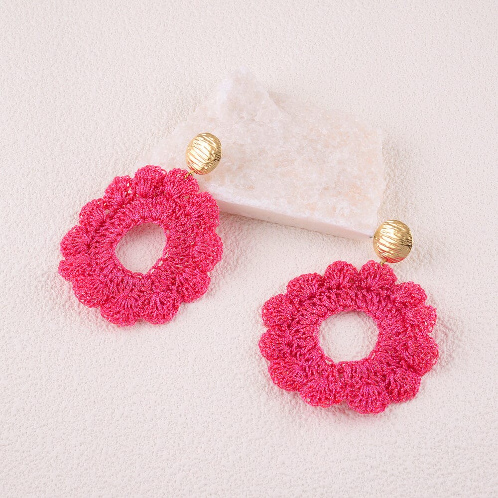 Boucles Bohm Paris - Calyma Boucles D'oreilles pendantes Bohm Paris Rose 