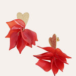 Boucles Bohm Paris - Cappuccino Boucles d'oreilles Pendantes Bohm Paris Rouge 