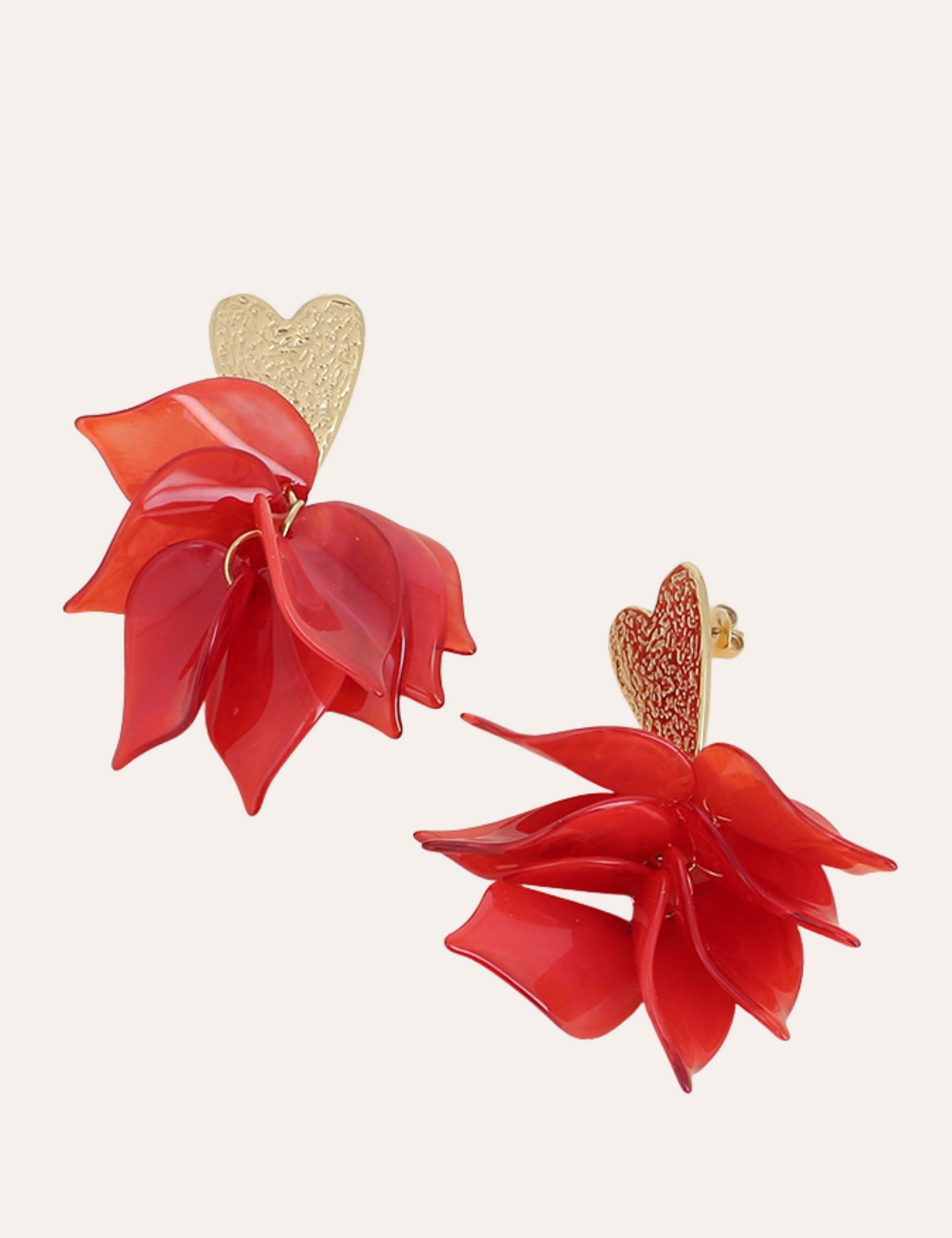 Boucles Bohm Paris - Cappuccino Boucles d'oreilles Pendantes Bohm Paris Rouge 