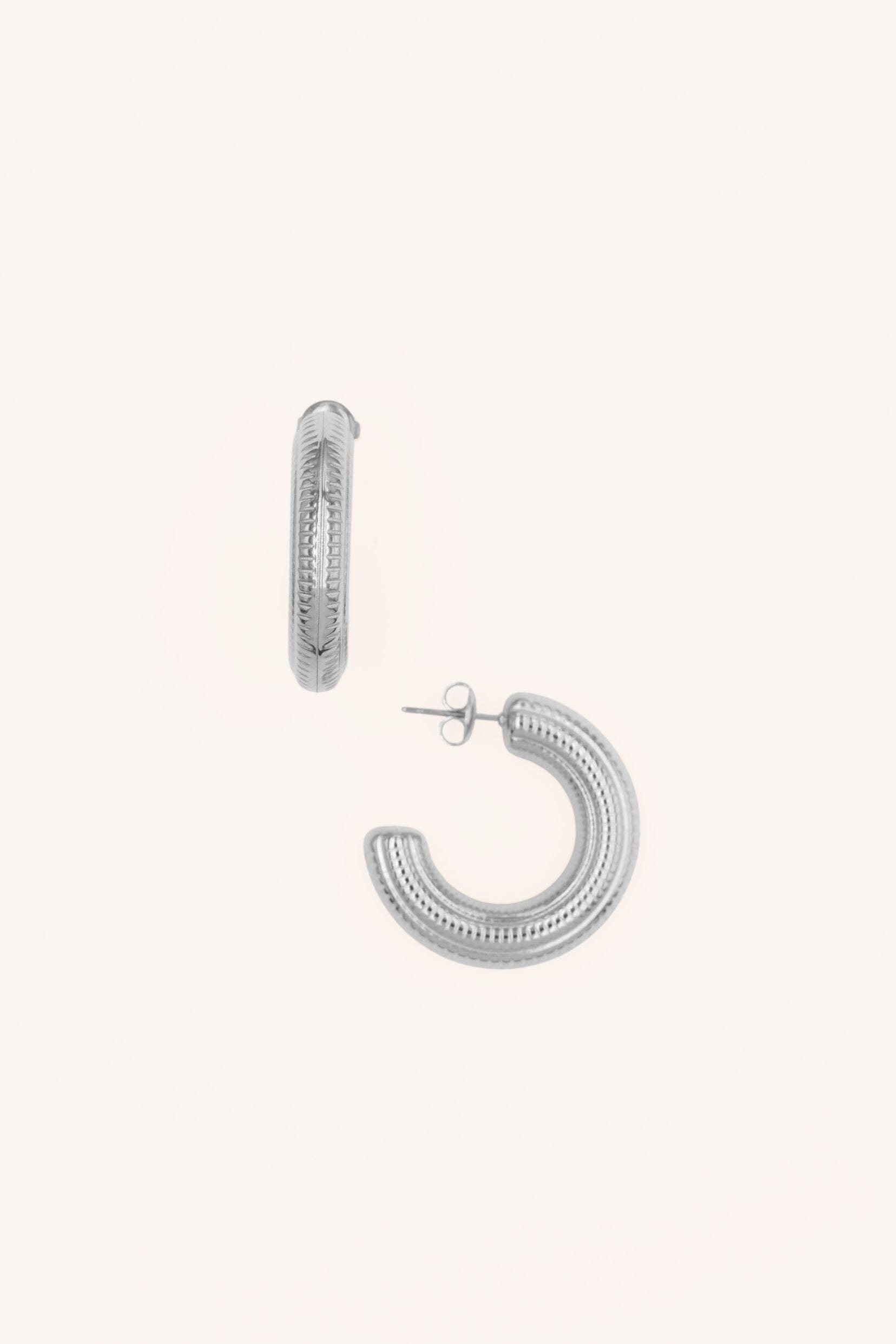 Boucles Bohm Paris - Clementina M Boucles d'oreilles Créoles Bohm Paris Argenté 