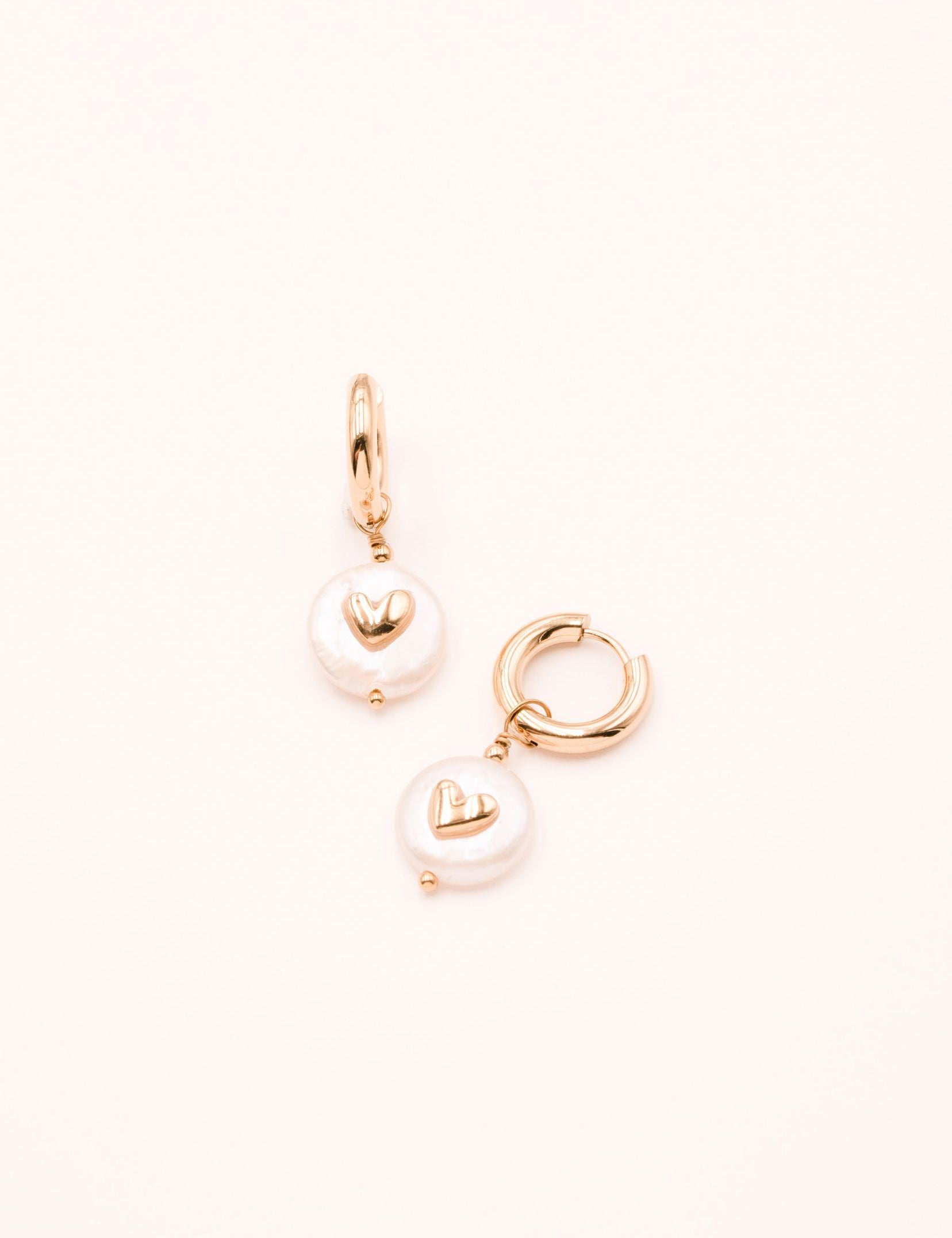 Boucles Bohm Paris - Coralia Boucles d'oreilles Créoles Bohm Paris Perle d'eau 