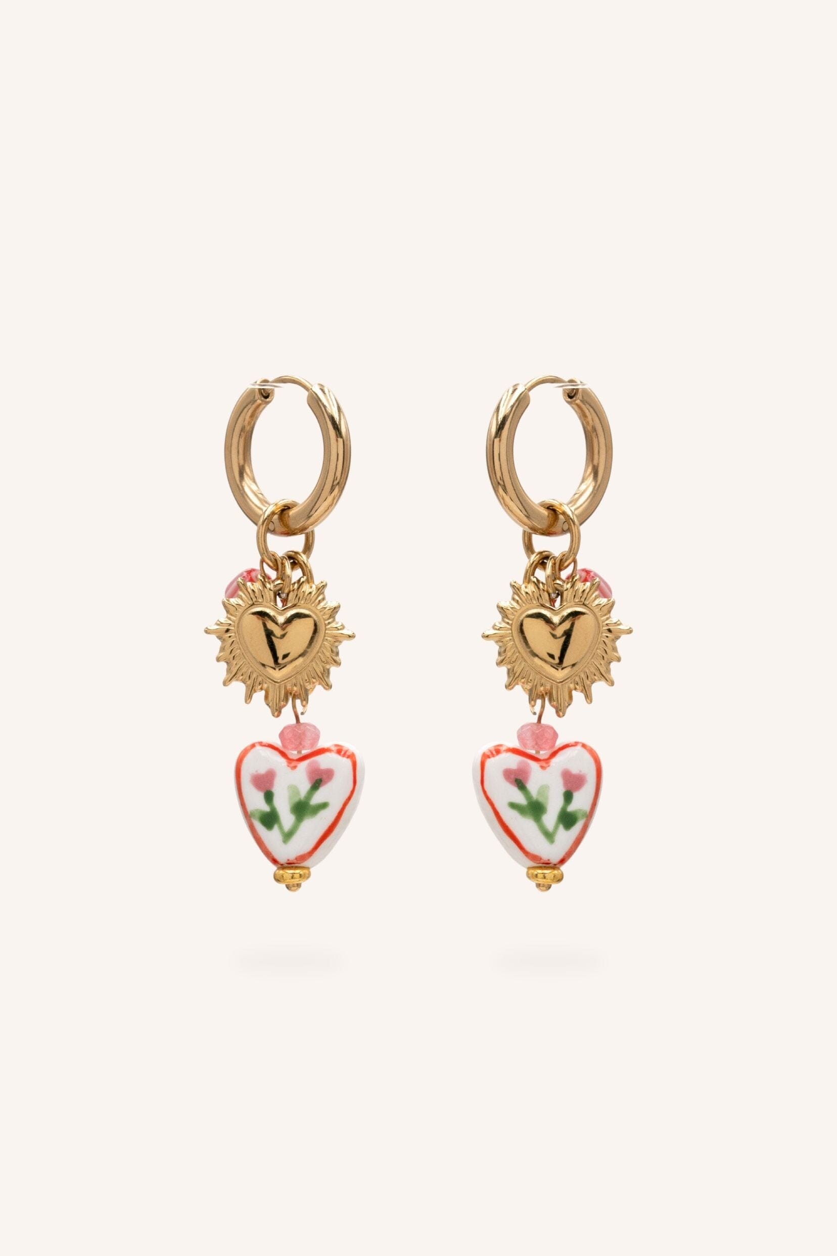 Boucles Bohm Paris - Corazón Boucles d'oreilles type Créoles Bohm Paris Doré 