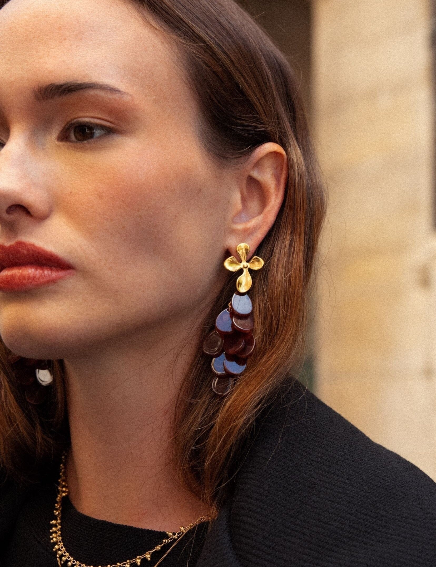 Boucles Bohm Paris - Dahliane Boucles d'oreilles pendantes Bohm Paris 
