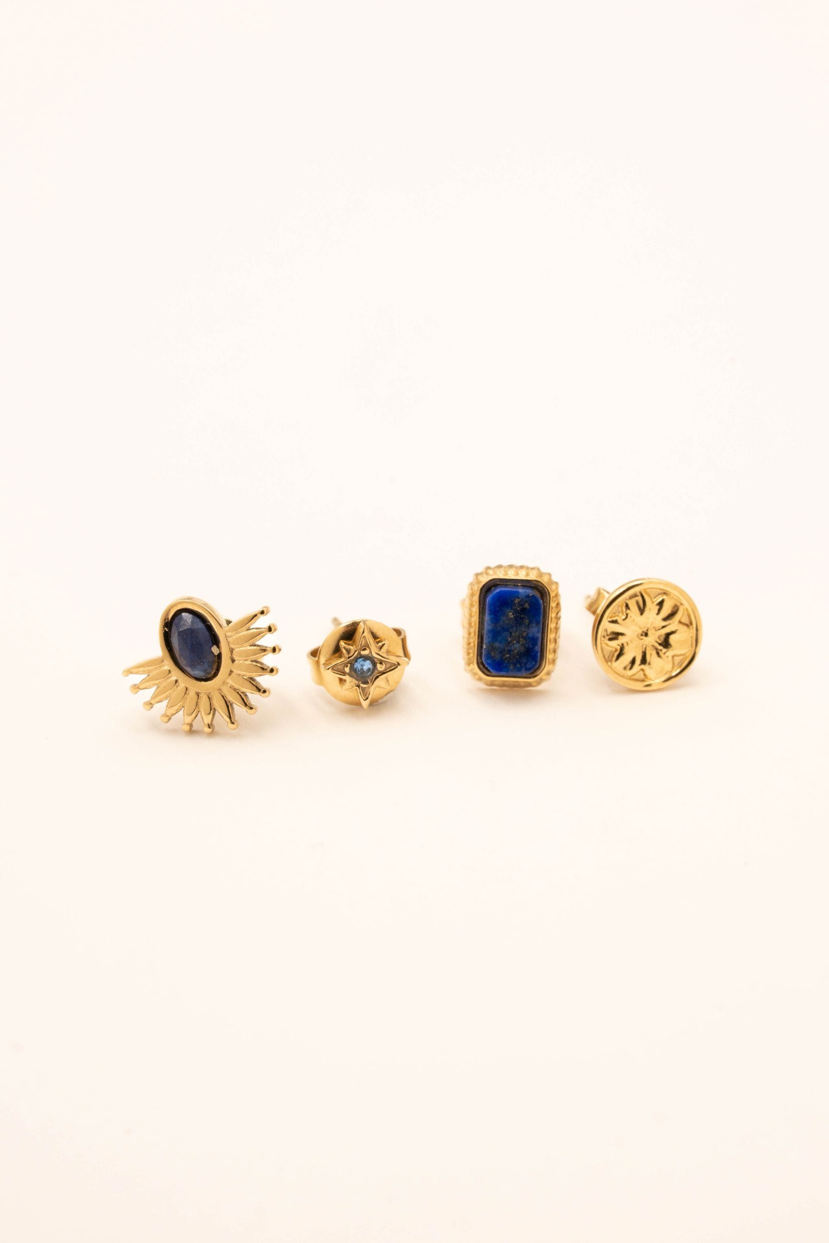 Boucles Bohm Paris - Dahlie Boucles d'oreilles à Puces Bohm Paris Lapis lazuli 