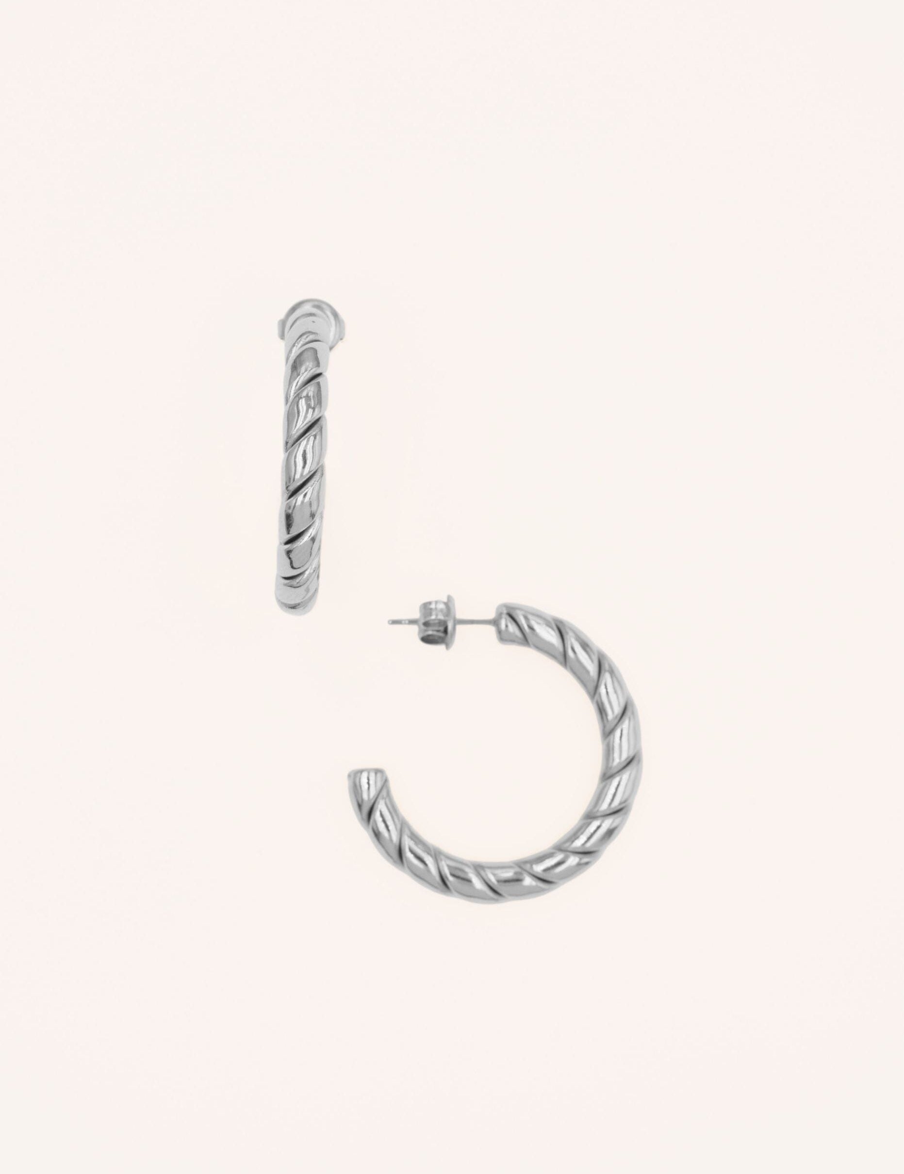 Boucles Bohm Paris - Delvane Boucles d'oreilles type Créoles Bohm Paris Argenté 