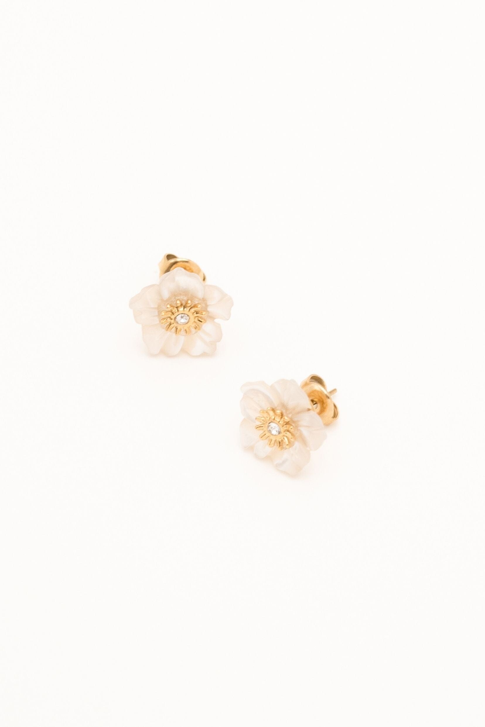 Boucles Bohm Paris - Elfie Boucles D'oreilles Bohm Paris Nacre blanche 