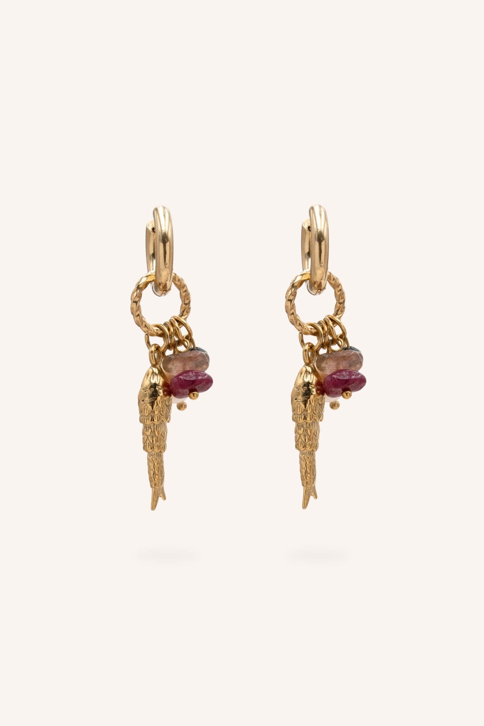 Boucles Bohm Paris - Eliora Boucles d'oreilles type Créoles Bohm Paris Perle d'eau douce 
