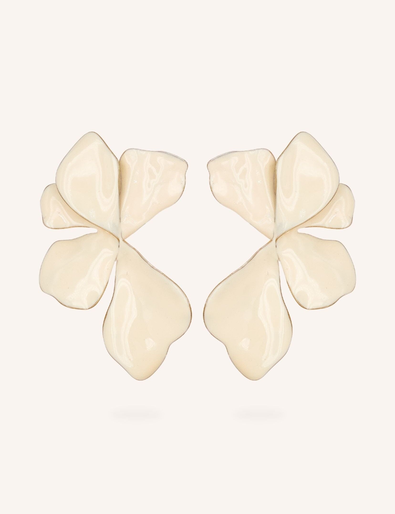 Boucles Bohm Paris - Elya Boucles d'oreilles à puces Bohm Paris Écru 