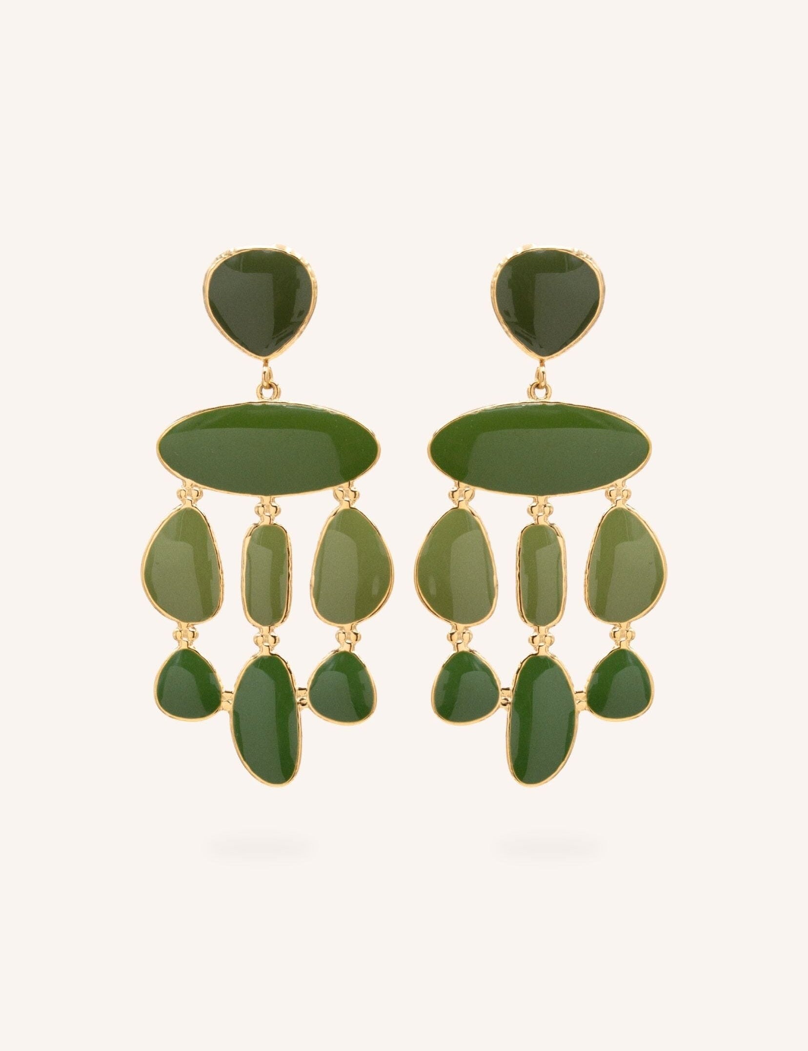 Boucles Bohm Paris - Elyra Boucles d'oreilles pendantes Bohm Paris Kaki 