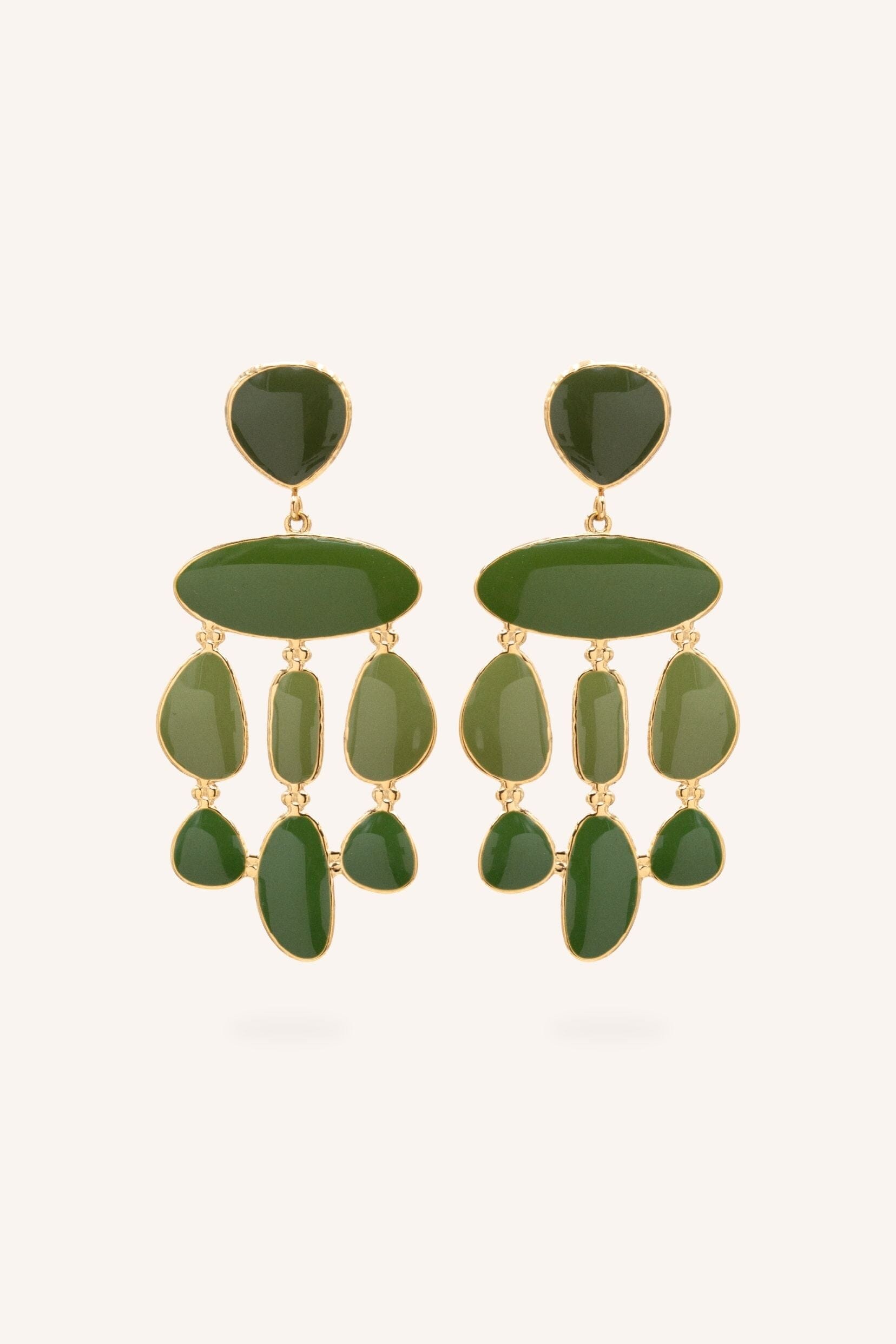 Boucles Bohm Paris - Elyra Boucles d'oreilles pendantes Bohm Paris Kaki 