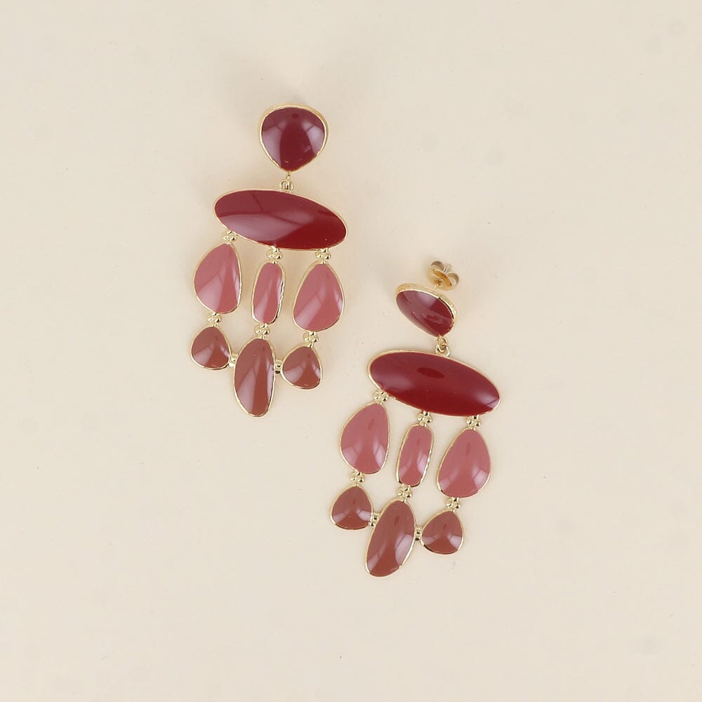 Boucles Bohm Paris - Elyra Boucles d'oreilles pendantes Bohm Paris Rouge 