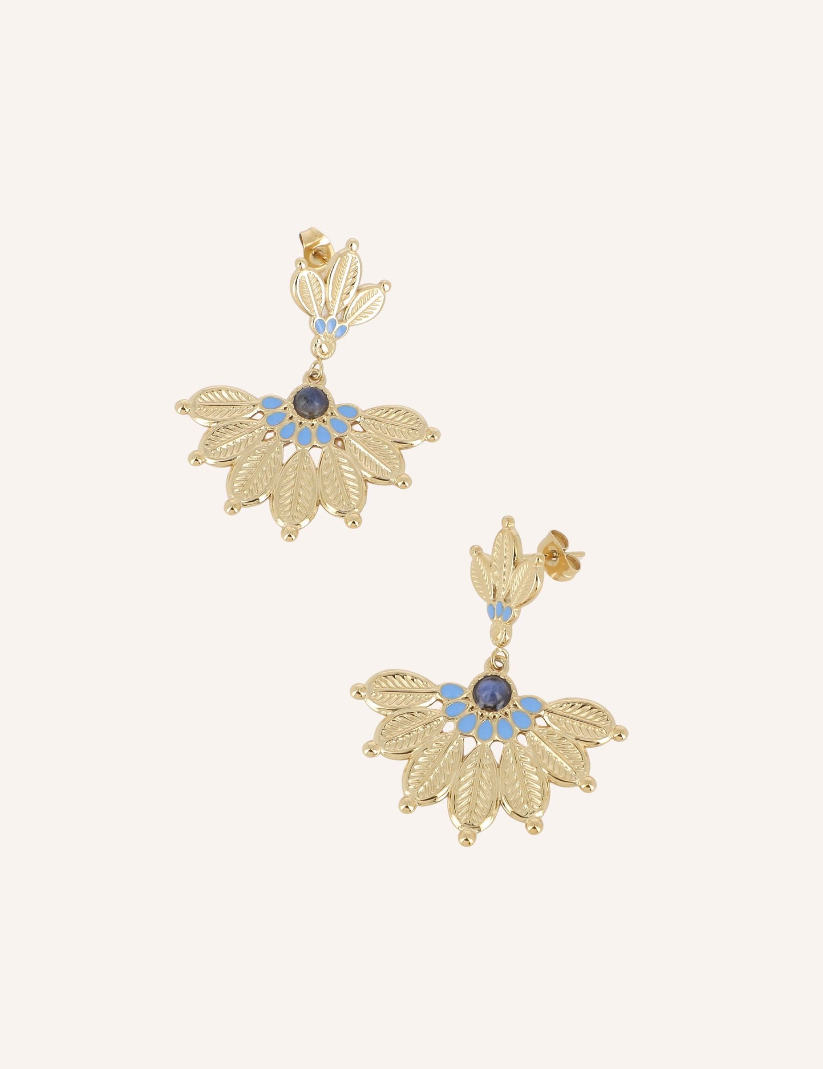 Boucles Bohm Paris - Emma Boucles d'oreilles Pendantes Bohm Paris Bleu 