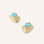 Boucles Bohm Paris - Énora Boucles d'oreilles à puces Bohm Paris Howlite bleu 