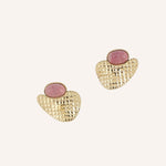 Boucles Bohm Paris - Énora Boucles d'oreilles à puces Bohm Paris Rhodonite 