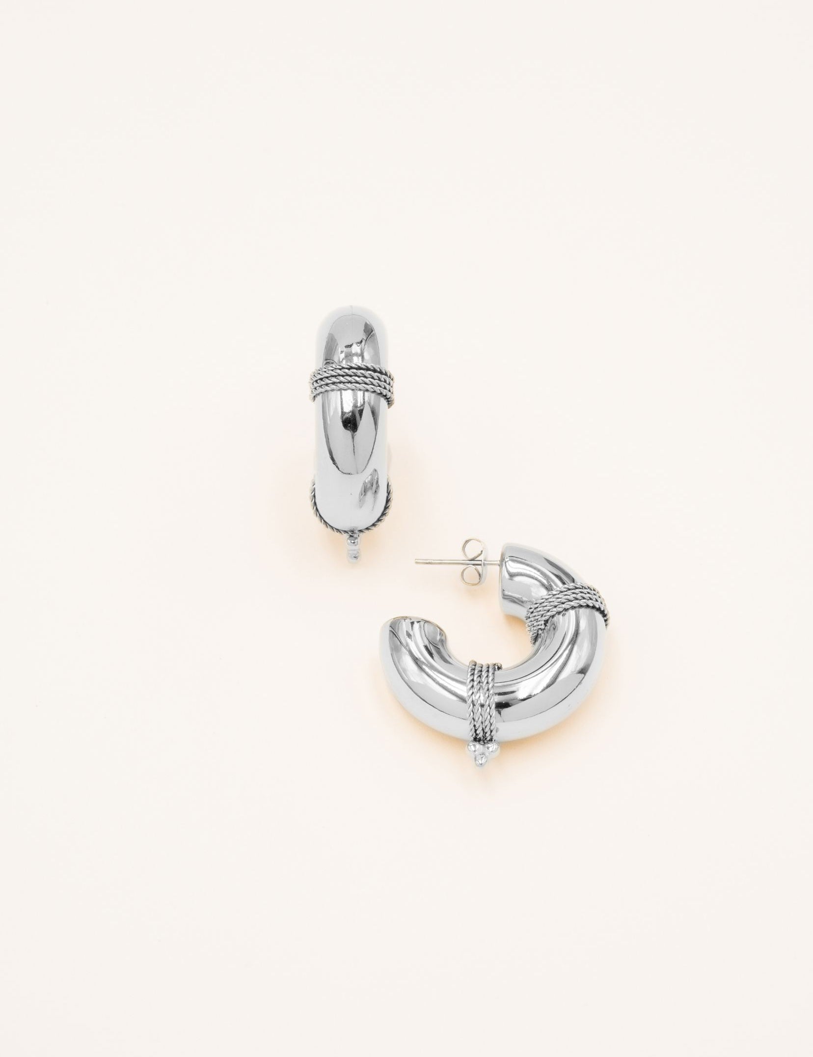 Boucles Bohm Paris - Évanie M Boucles d'oreilles type Créoles Bohm Paris Argenté 