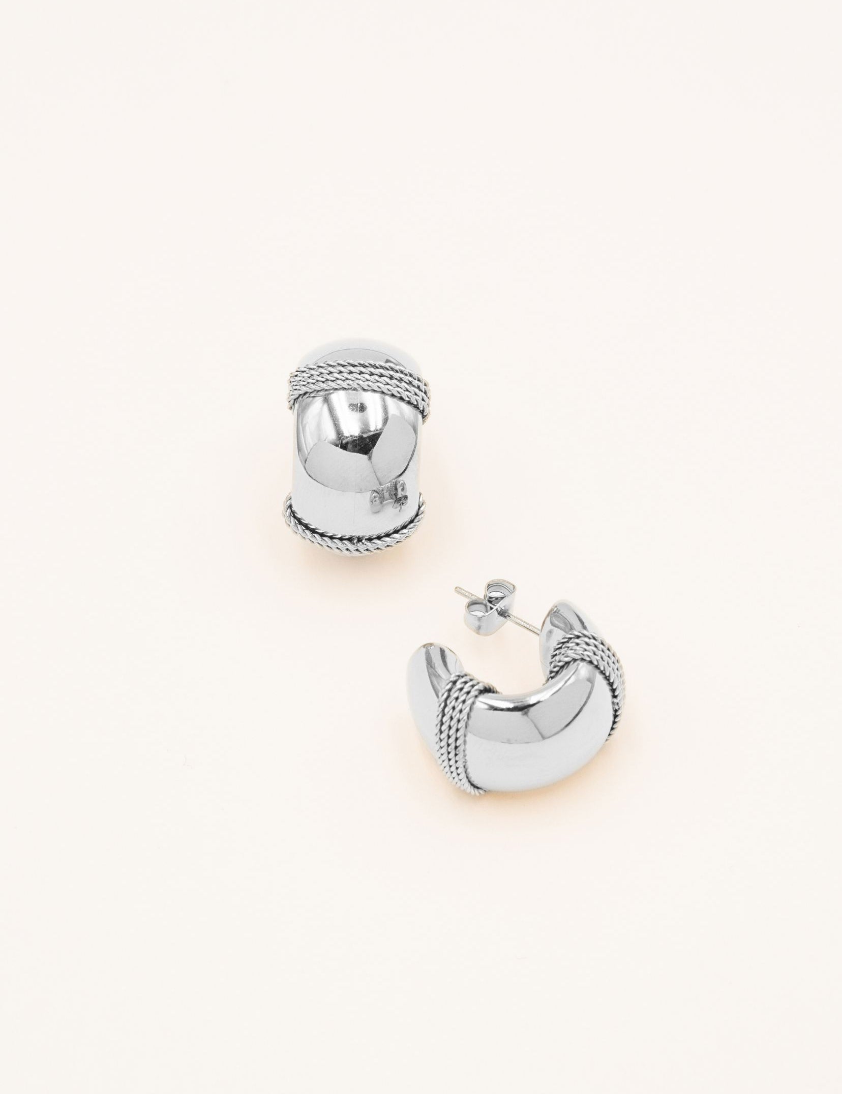 Boucles Bohm Paris - Évanie S Boucles d'oreilles type Créoles Bohm Paris Argenté 