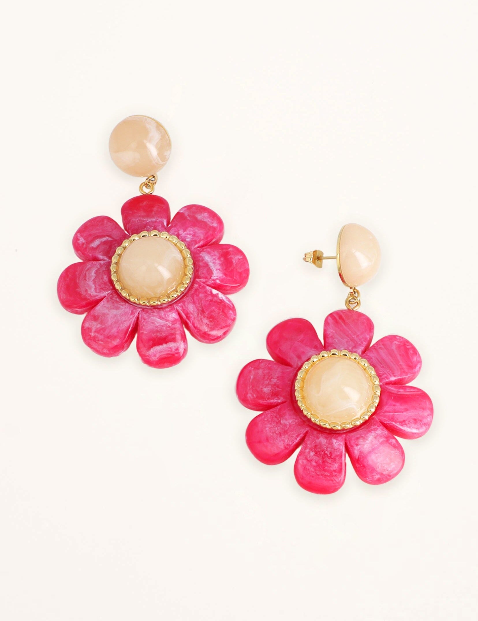 Boucles Bohm Paris - Fleuria Boucles D'oreilles Bohm Paris Rose Acétate 