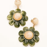 Boucles Bohm Paris - Fleuria Boucles D'oreilles Bohm Paris Vert Acétate 