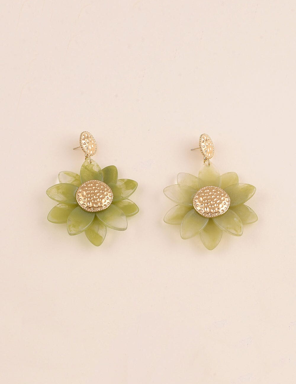 Boucles Bohm Paris - Fleuriane Boucles d'oreilles pendantes Bohm Paris Kaki 