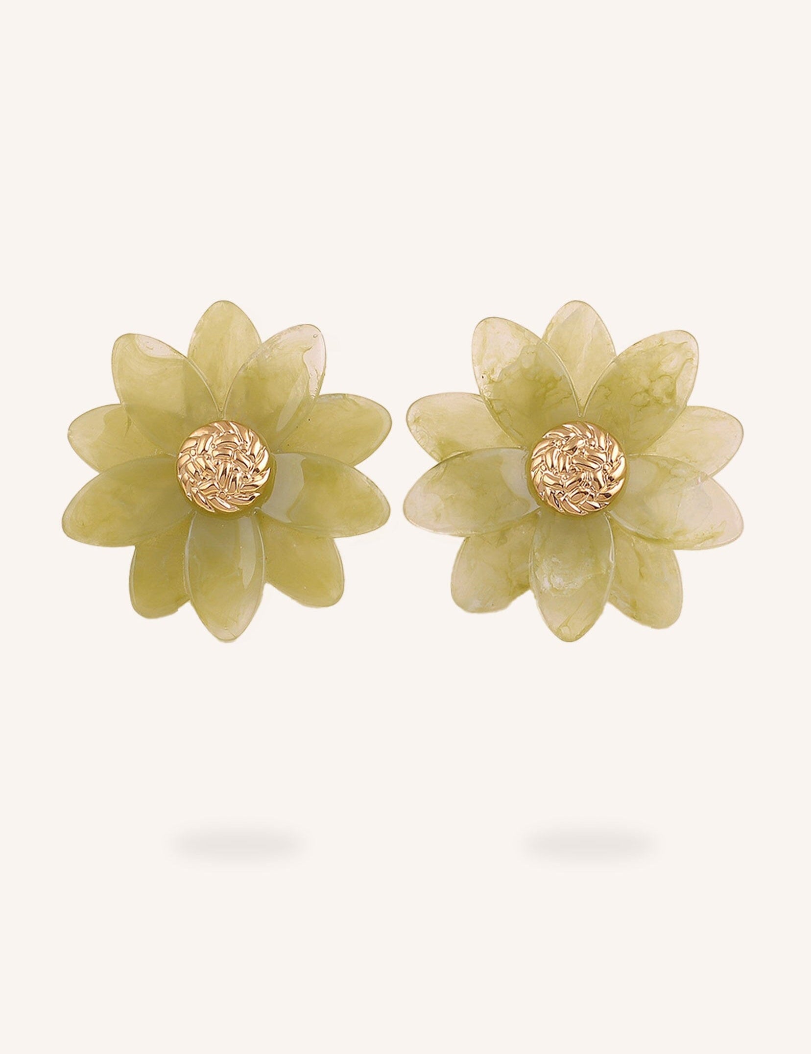 Boucles Bohm Paris - Floralia Boucles d'oreilles à puces Bohm Paris Kaki 