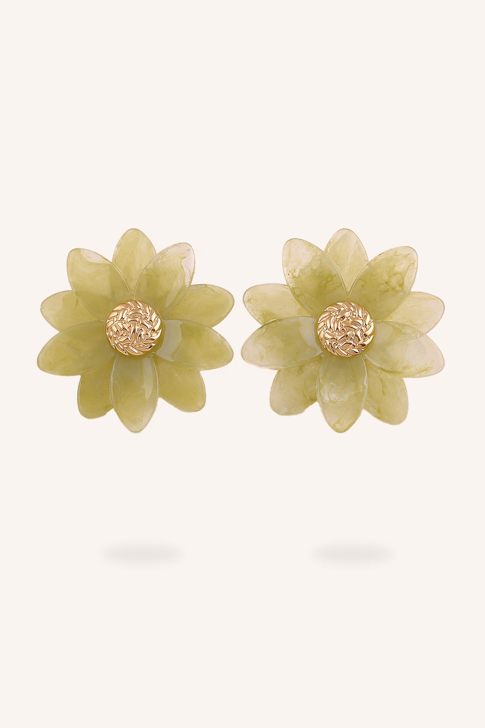 Boucles Bohm Paris - Floralia Boucles d'oreilles à puces Bohm Paris Kaki 