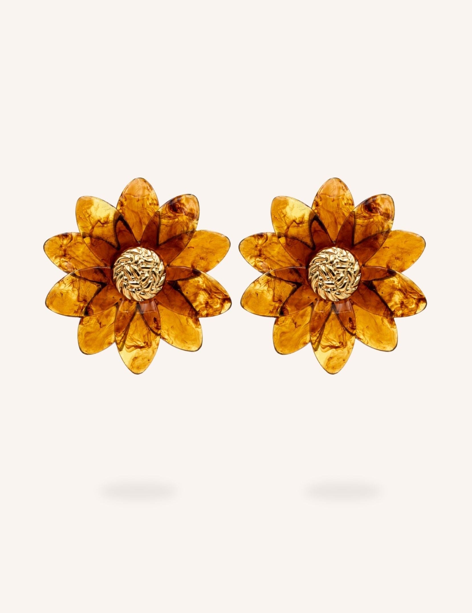 Boucles Bohm Paris - Floralia Boucles d'oreilles à puces Bohm Paris Marron 