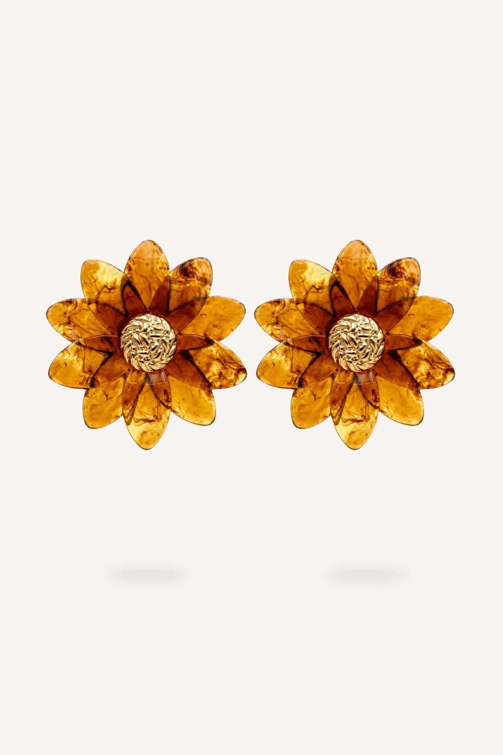 Boucles Bohm Paris - Floralia Boucles d'oreilles à puces Bohm Paris Marron 