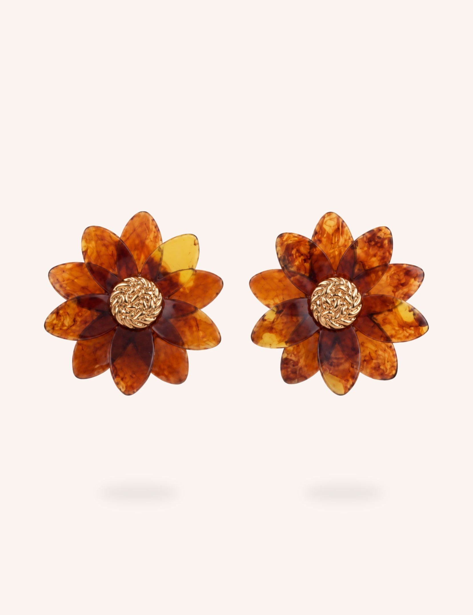 Boucles Bohm Paris - Floralia Boucles d'oreilles à puces Bohm Paris Marron 