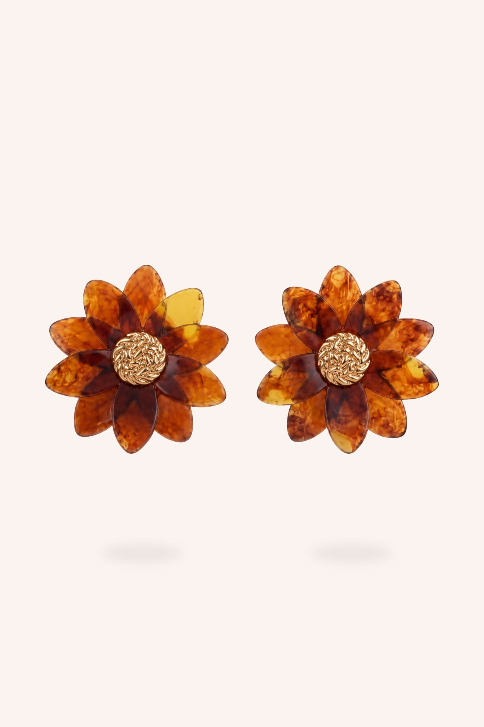 Boucles Bohm Paris - Floralia Boucles d'oreilles à puces Bohm Paris Marron 